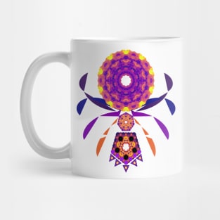 Mandala Orb Web Spider | Amethyst Ruby Citrine Yellow Red Purple White Mug